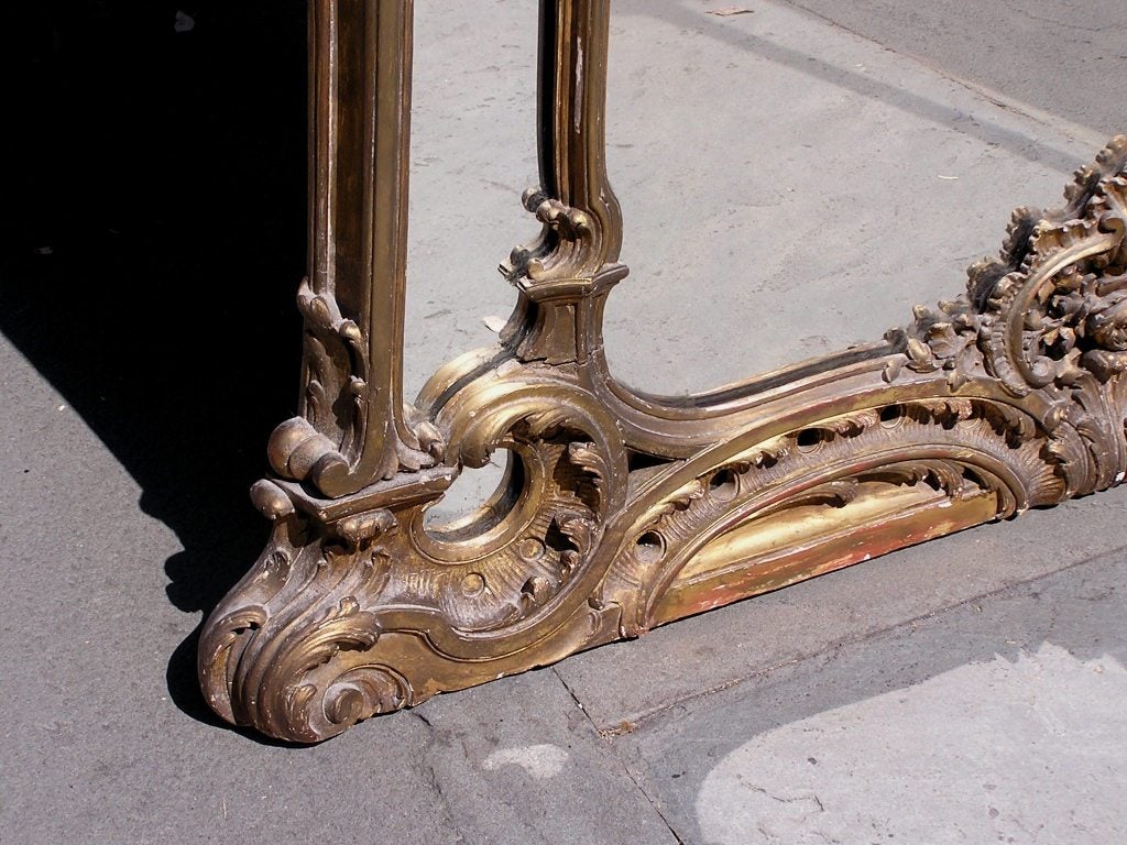 French Over Mantel Gilt Mirror 5