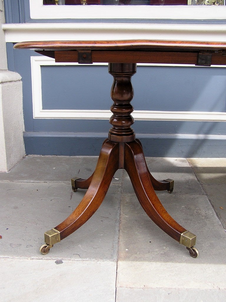 English Mahogany Two Pedestal Dining Room Table 3