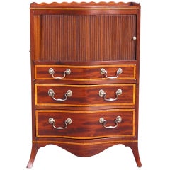 English Mahogany Tambour Chest 4