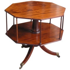 English Regency Mahogany Revolving Bookcase 2