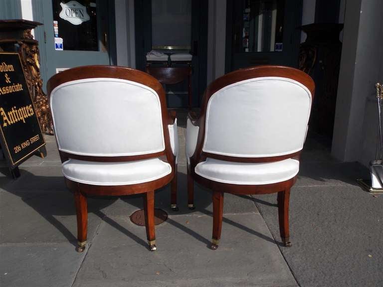 Pair of French Mahogany Bergere Chairs, Circa 1820 For Sale 4