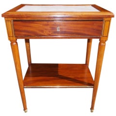 American Cherry Marble Top Side Table. Baltimore, Circa 1810
