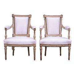 Pair of Italian Painted Arm Chairs
