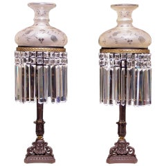Antique Pair of American Sinumbra Table Lamps