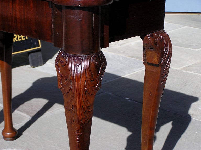 British English Mahogany Game Table For Sale