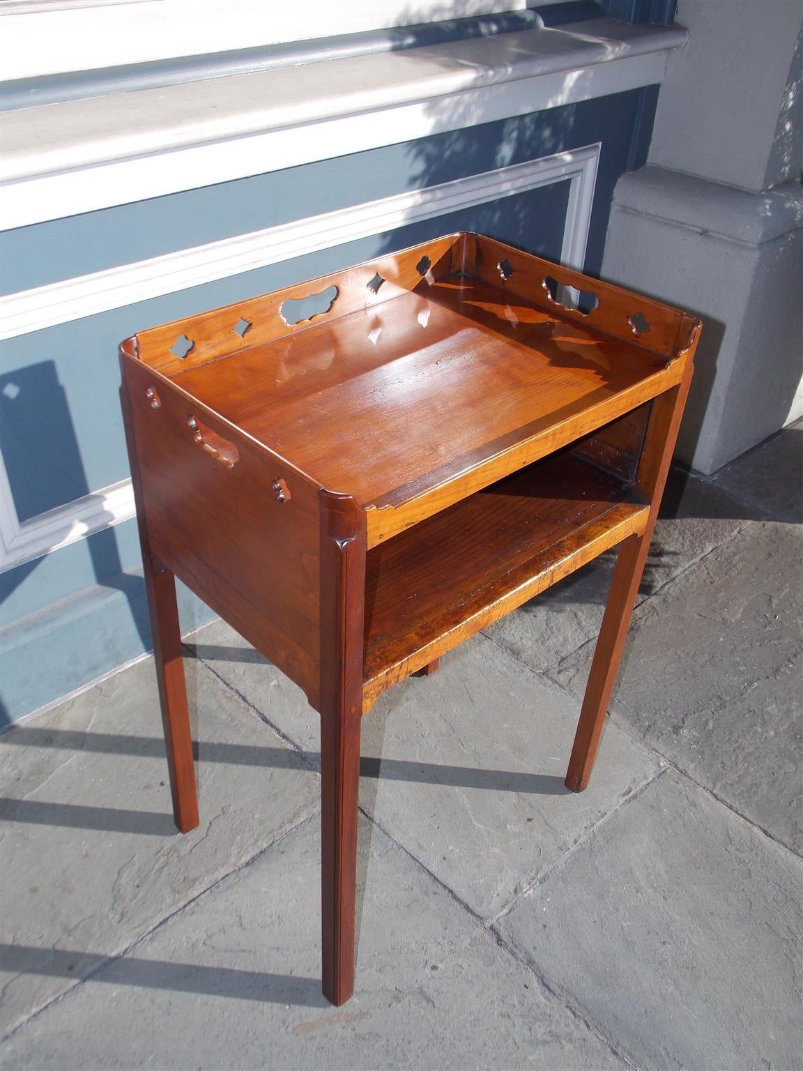 George III English Chippendale Mahogany Side Table.  Circa 1790 For Sale