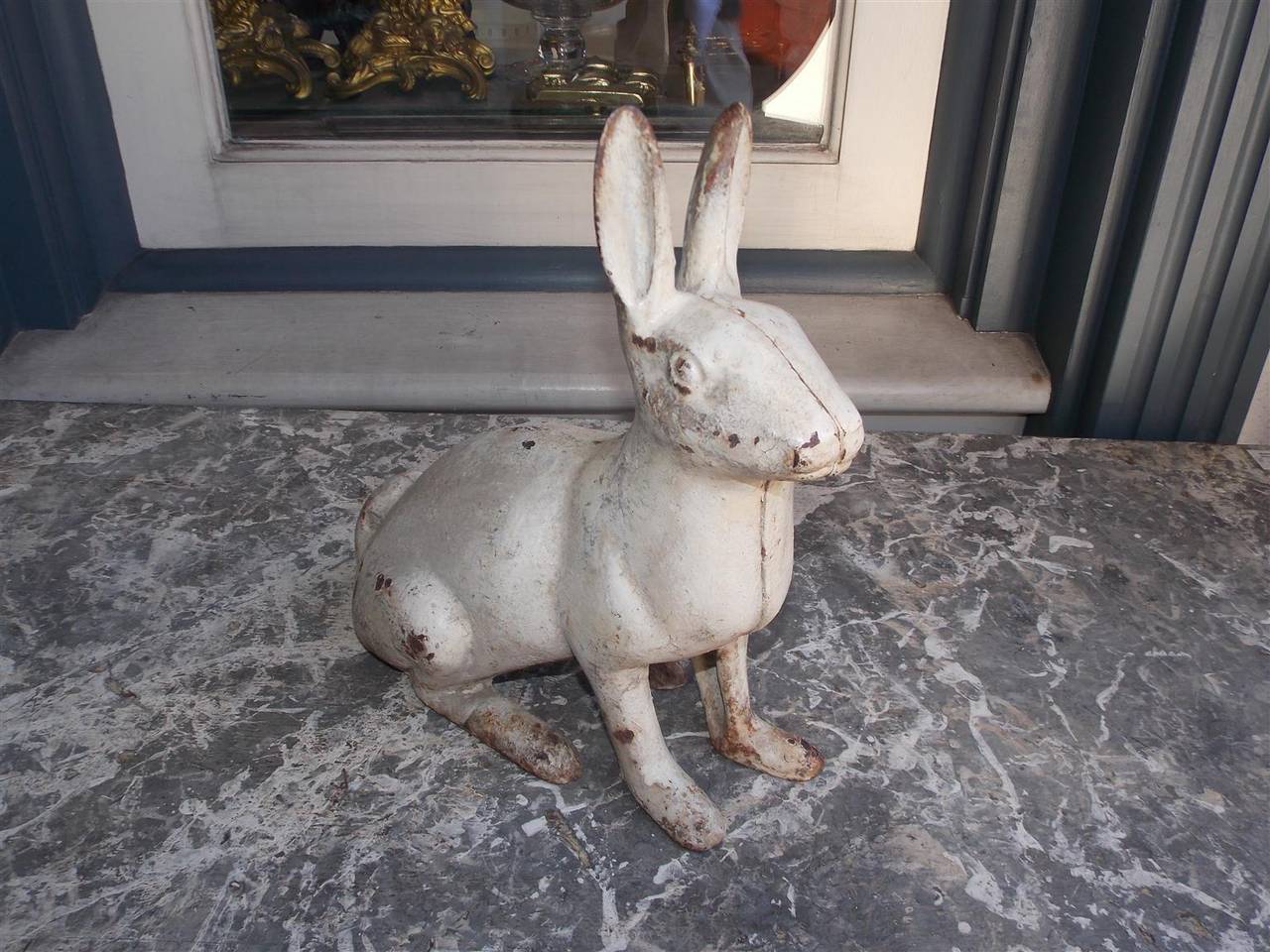 cast iron rabbit door stop