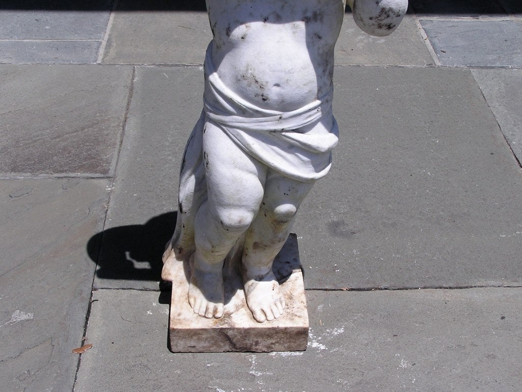 XIXe siècle Statue de Pan en marbre français en vente