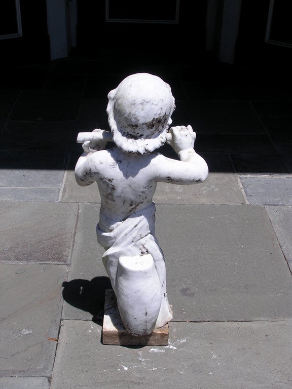 Statue de Pan en marbre français en vente 1