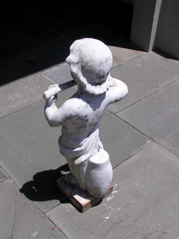 Statue de Pan en marbre français en vente 2