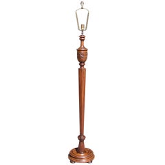 Antique English Mahogany Floor Lamp