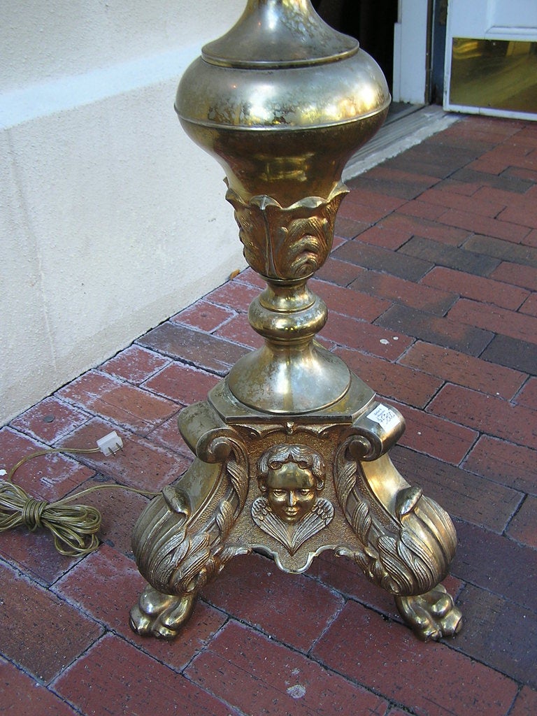 French Gilt Bronze Floor Lamp For Sale 2