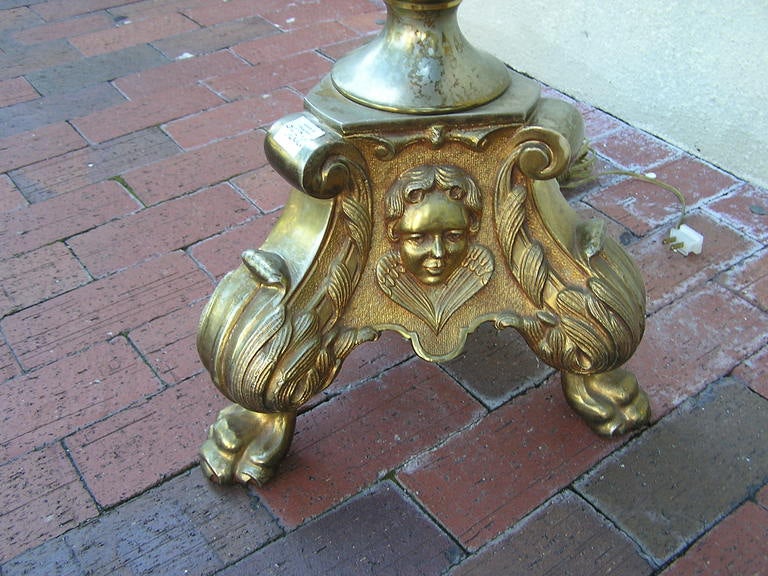 French Gilt Bronze Floor Lamp For Sale 3