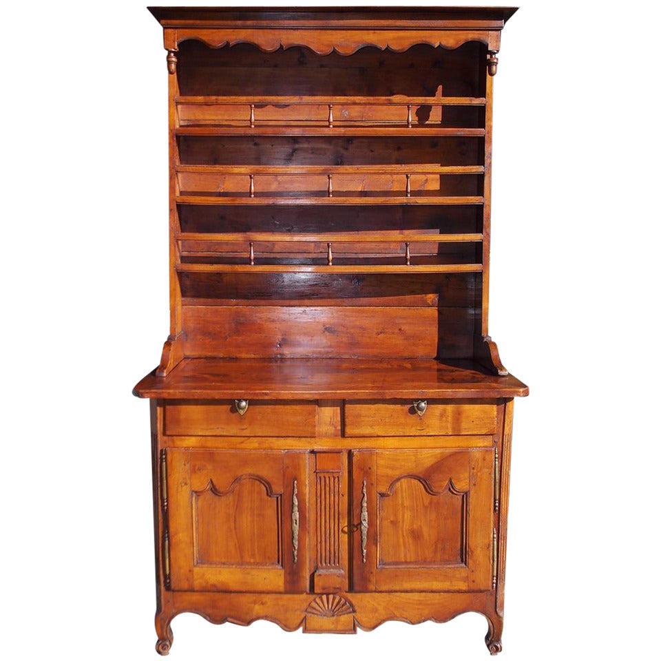 French Cherry Plate Cupboard, Circa 1770-80