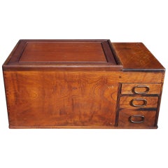 Antique Japanese Three Drawer Copper Lined Hibachi. Circa 1870