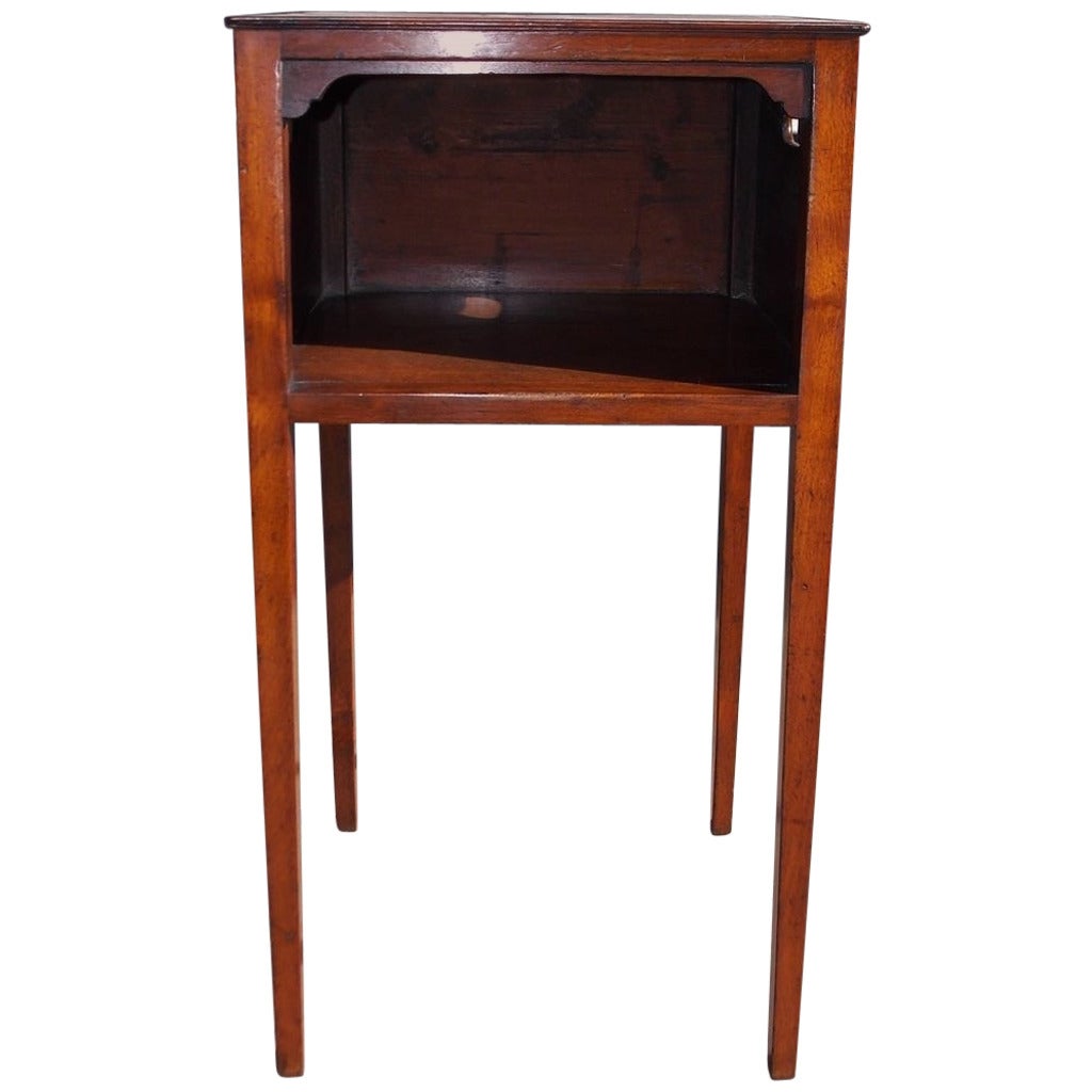 English Mahogany Inlaid Potty Cupboard. Circa 1810