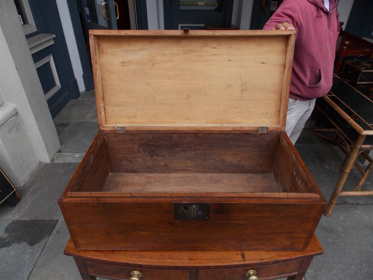 English Lime Wood Military Campaign Chest, Circa 1810 2