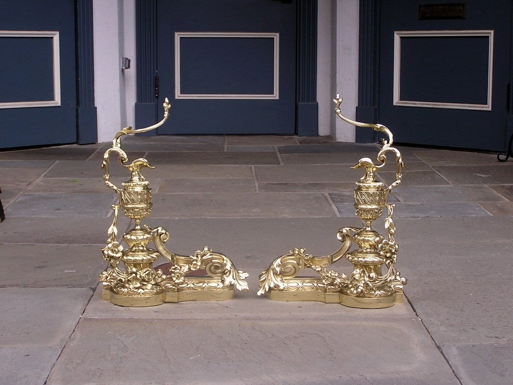 French Brass Claret Jug Chenet