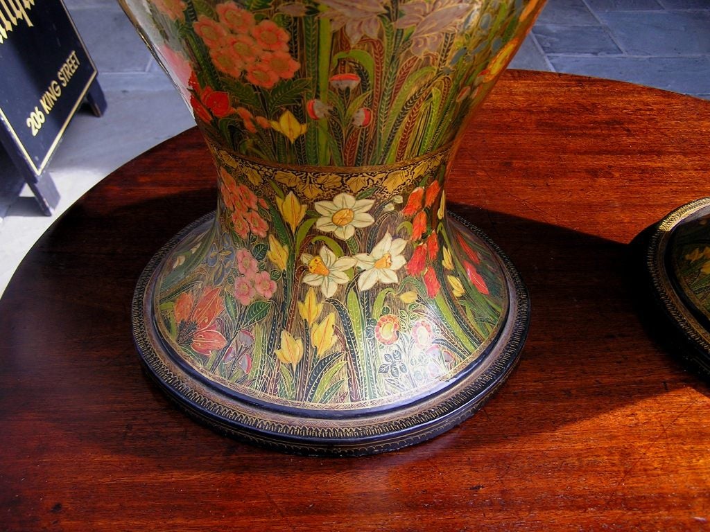 19th Century Pair of Kashmiri Vases