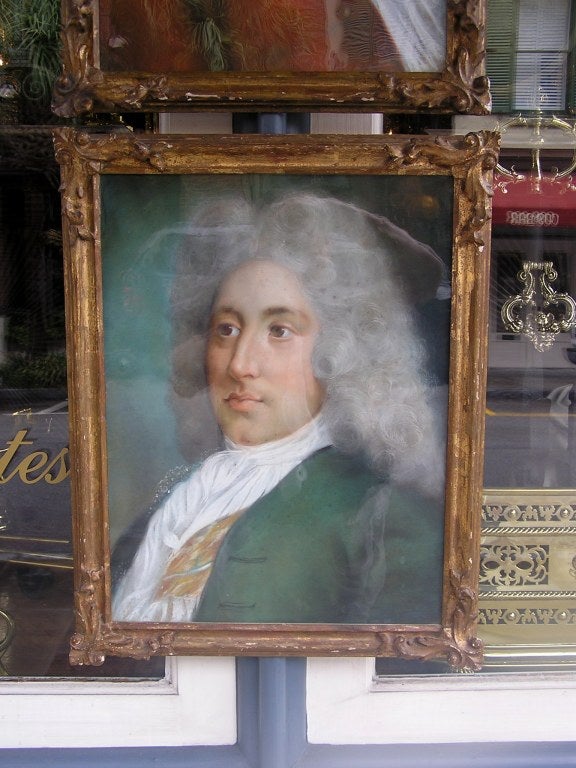 Pair of Austrian Pastel Portraits For Sale 1