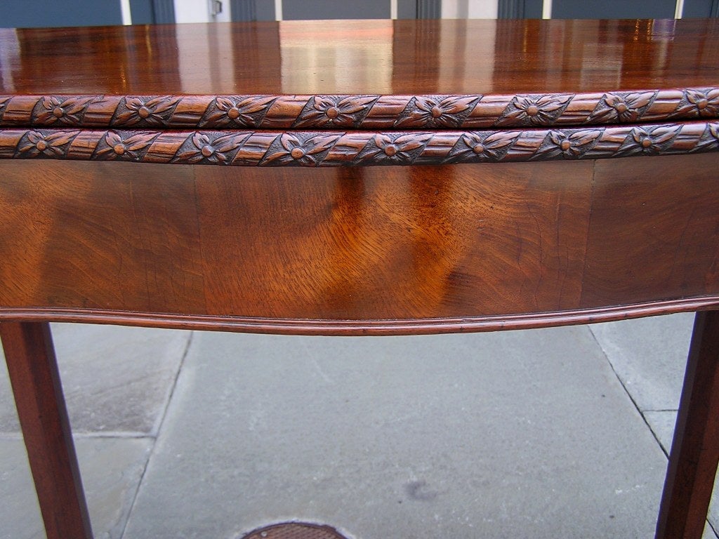 English Chippendale Cuban Mahogany Game Table 3