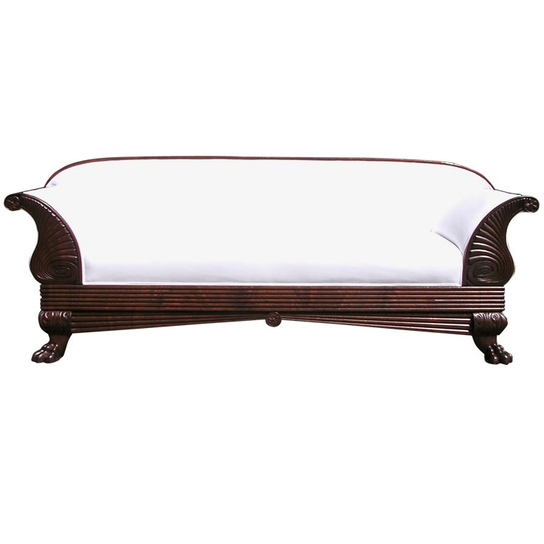 Jamaican Cuban Mahogany Sofa For Sale at 1stdibs