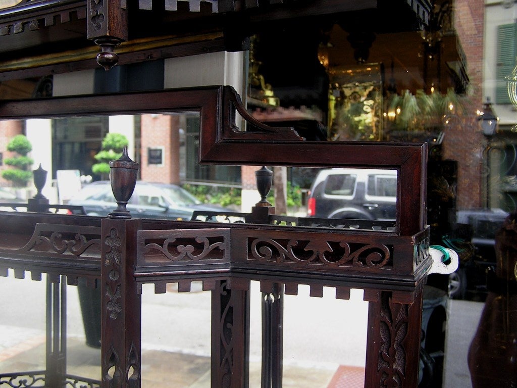 English Chippendale Mahogany Hanging Shelves 3