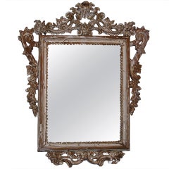 Italian Painted and Silver Gilt Mirror 2