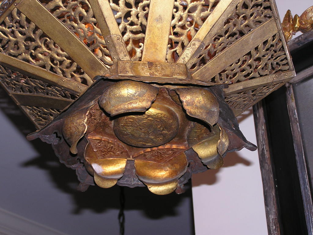 Japanese Gilt Bronze Hanging Lantern 2