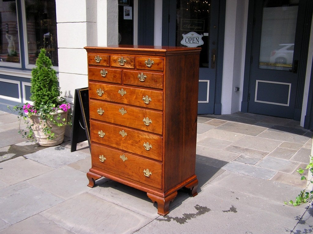 American Walnut Tall Chest , North Carolina In Excellent Condition In Hollywood, SC
