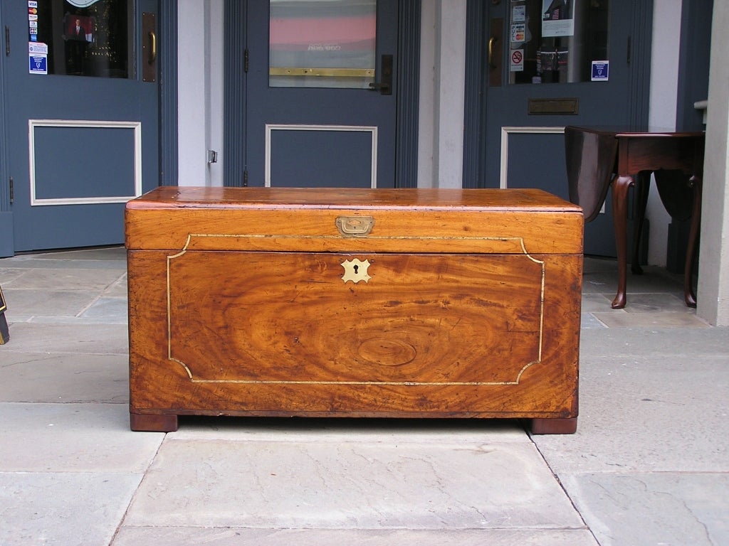 English Camphorwood Military Trunk