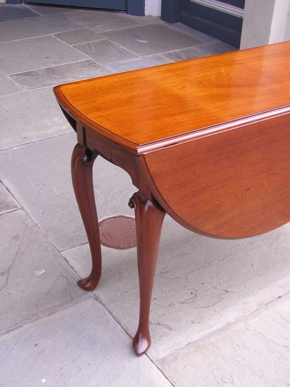English Mahogany Queen Ann Drop Leaf Table For Sale 1