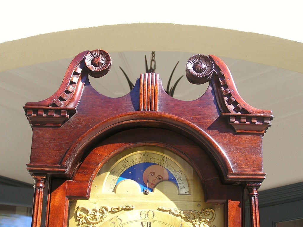 Irish Mahogany Tall Case Clock ( John Gelston ) 1