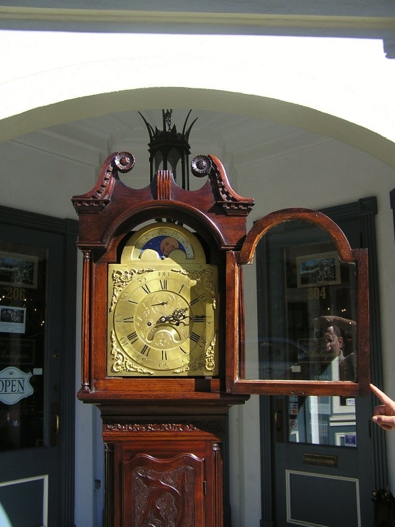 Irish Mahogany Tall Case Clock ( John Gelston ) 2