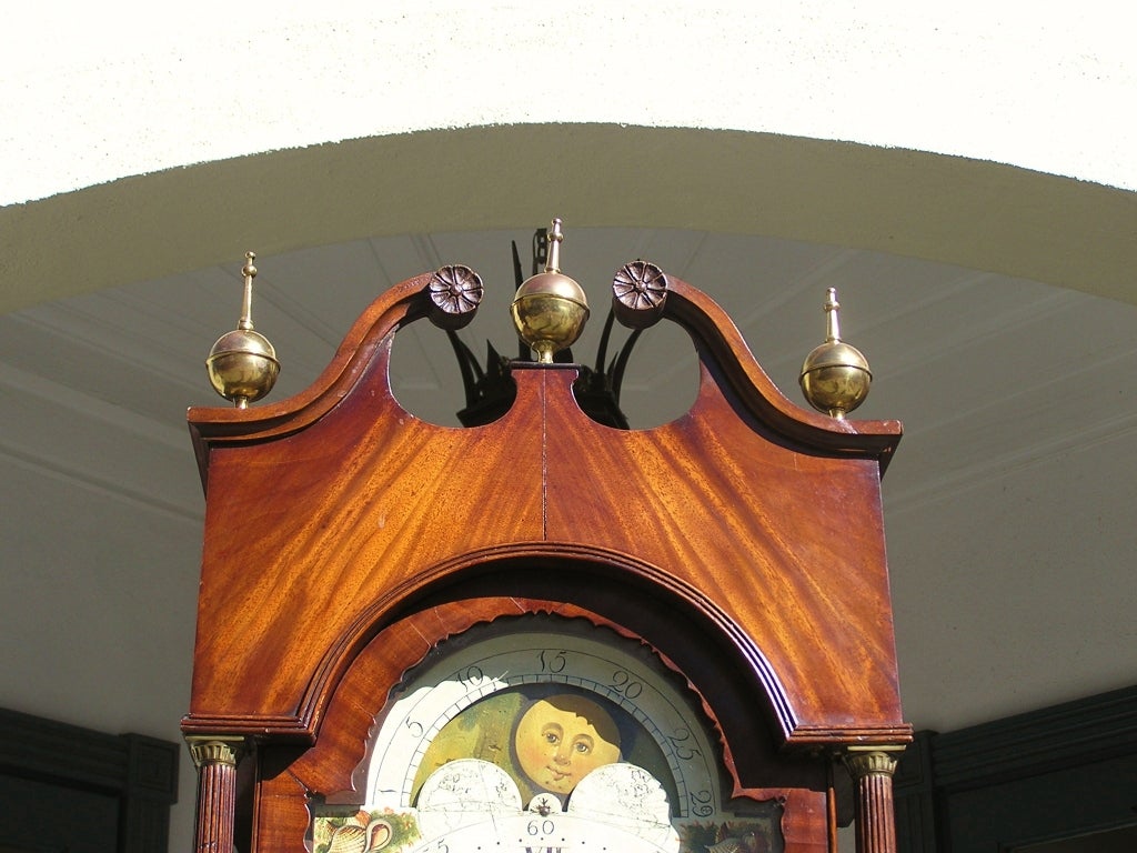 American Mahogany Tall Case Clock (Peter Lupp, NJ ) 1