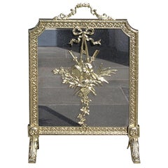 French Brass Fire Place Screen. 19th century