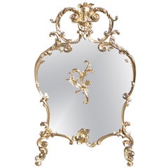 French Brass Rococo Fire Screen