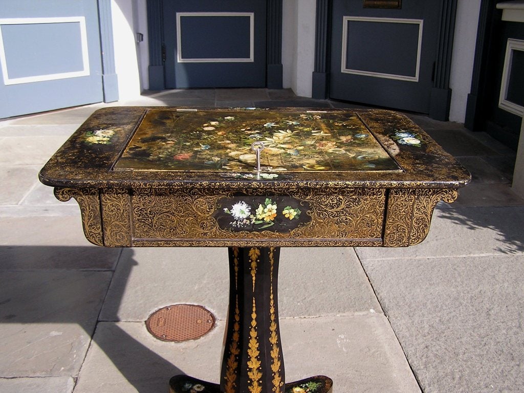 French Paper Mache Writing Table For Sale 2