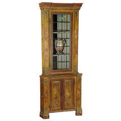 Painted Venetian corner cabinets/cupboard