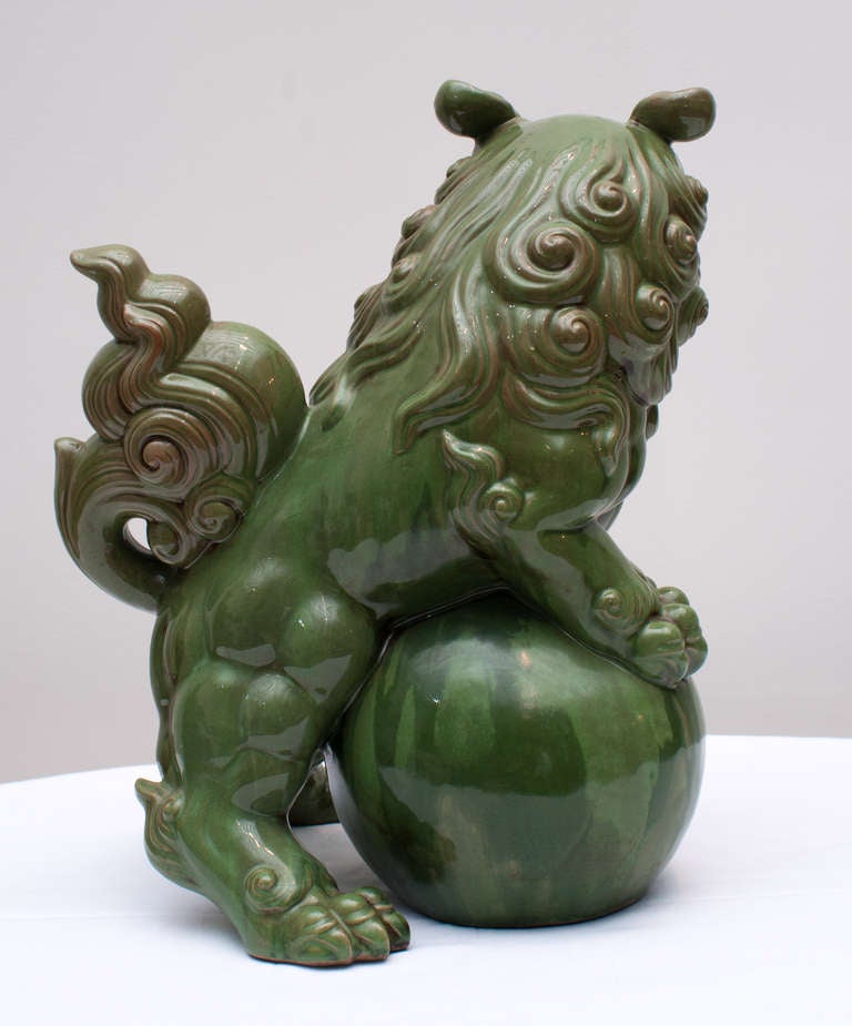 Large Japanese Ceramic Foo Dog Circa 1900 2