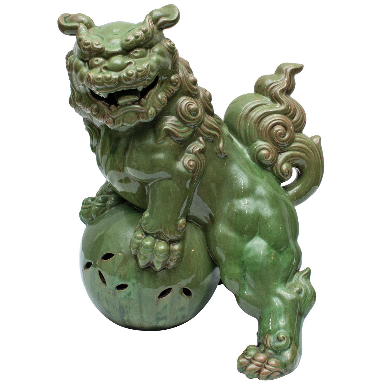 Large Japanese Ceramic Foo Dog Circa 1900