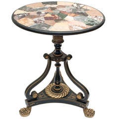 Antique Grand Tour Pietra dura Marble top Drink Table