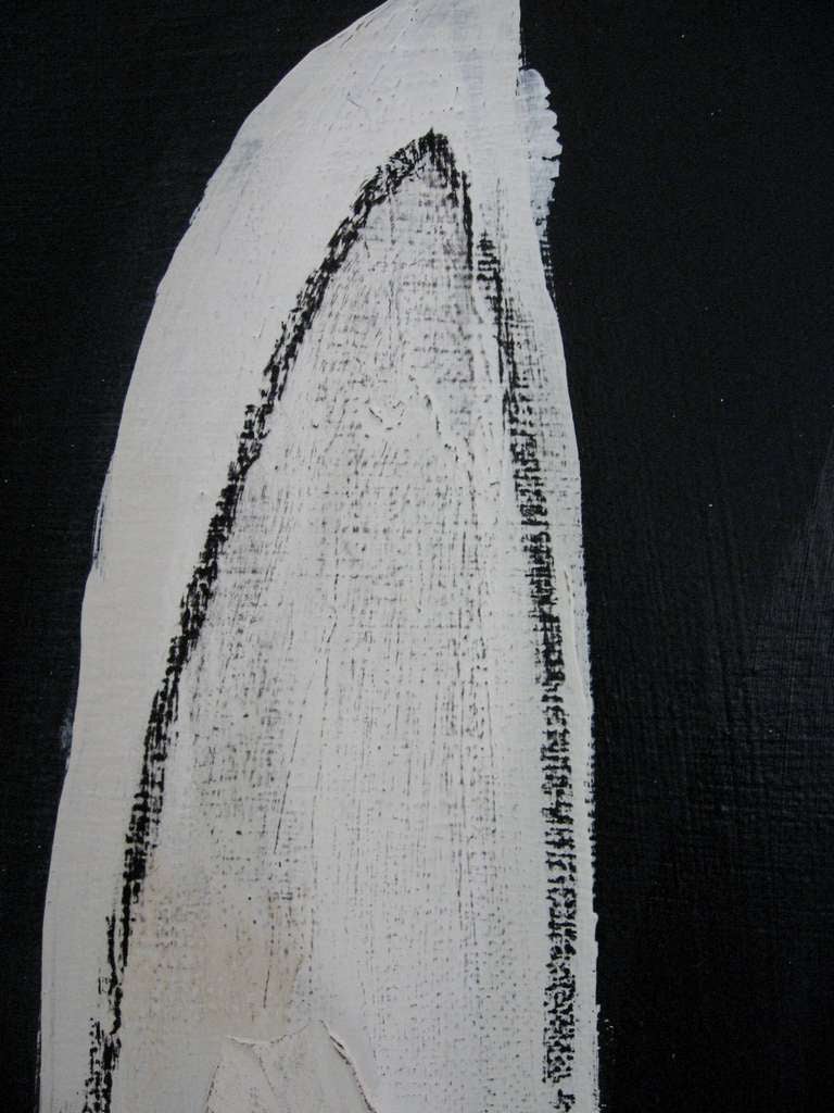 American Original Signed Black and White Abstract by Karina Gentinetta