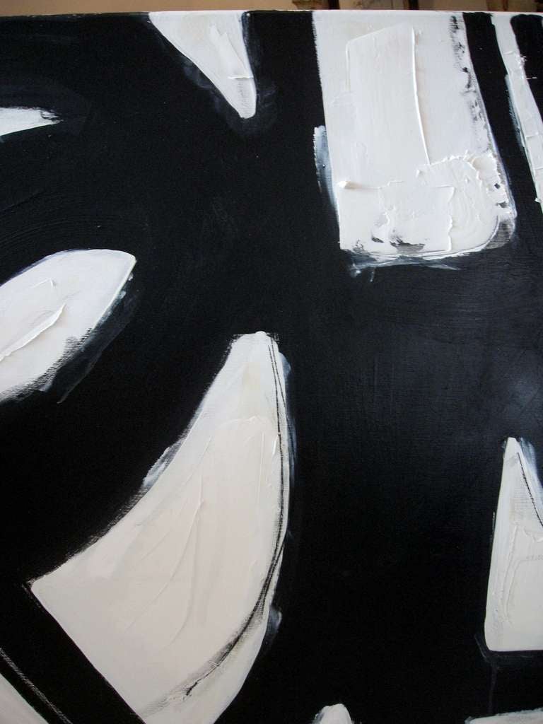 Original Signed Black and White Abstract by Karina Gentinetta 1