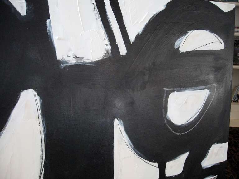 Original Signed Black and White Abstract by Karina Gentinetta 2