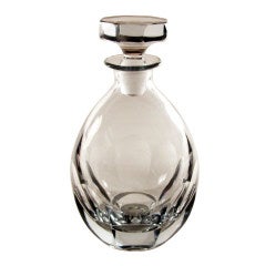 Spectacular Swedish Crystal Decanter by Strombergshyttan, Signed