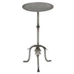 Silverleaf Martini Table with Fluted Top
