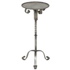 Silverleaf Martini Table with Scroll Top