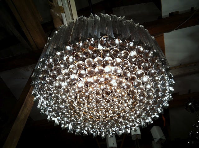 Huge Exquisite Venini Murano Glass Chandelier (36