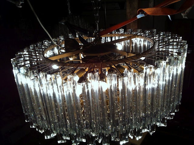 Huge Exquisite Venini Murano Glass Chandelier (36
